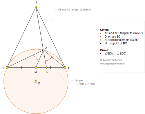 
 (English ESL):Problema de Geometria 274: Triangulo Isosceles, Angulos 80-80-20.