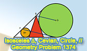Problema de Geometría 1374 Isosceles Triangle, Circle