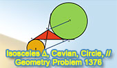 Problema de Geometría 1376 Isosceles Triangle, Circle