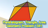 Problema de Geometría 1381 Parallelogram, Triangle, Area