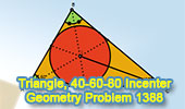 Problema de Geometría 1388 40-60-80 triangle