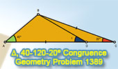 Problema de Geometría 1389 40-120-20 triangle