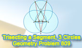 Trisecting a segment with three circles