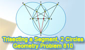Trisecting a line segment, 2 circles