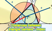Distance between triangle centers