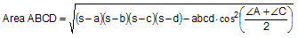 Brahmagupta Formula