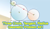 Three tangent circles, Radius, Distance