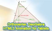 Dynamic Geometry: Orthocenter of a Triangle. HTML5 Animation for Tablets (iPad, Nexus..)