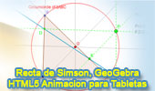 Geometra Dinmica: Recta de Simson de un triangulo. Animacin interactiva para tabletas