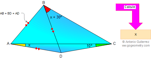 Problema 9: Triangulo, angulo, equilatero