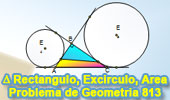Triangulo rectangulo, excinferencias, cuadrilatero, area