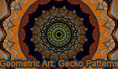 Gecko art kaleidoscope patterns