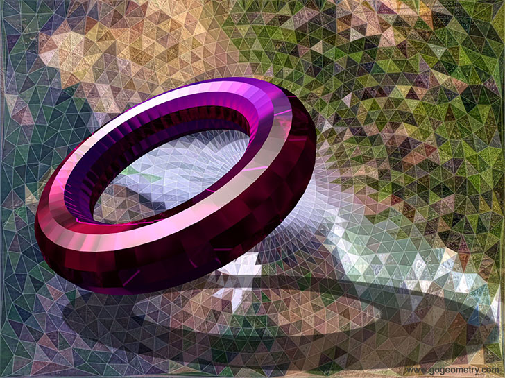 Geometric Art: Mobile Apps Toroid 3D and Natural Forest, iPad