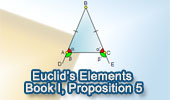 Euclid's Elements Book I,1 Proposition 5, Isosceles Triangle