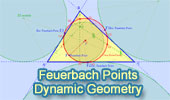 Feuerbach Points and Nine Point Circle