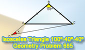 Isosceles triangl 100-40-40 degrees