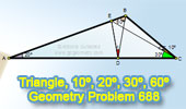 Geometry Problem 688, Triangle, 60 Degrees, Mind Map