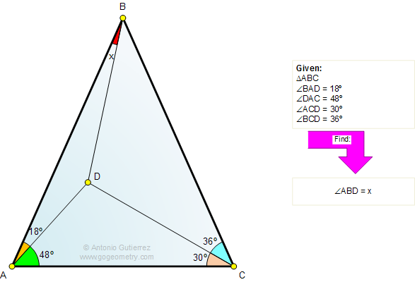 Geometry problem: Triangle, Angle, 30 Degrees