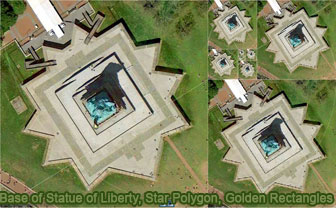 The base of the Statue of Liberty, New York City, Golden Rectangle