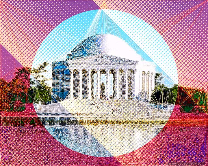 Thomas Jefferson Memorial Delaunay Triangulation