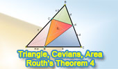 Routh's theorem 4: Triangle, Cevians, Area