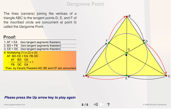 �Gergonne Point Theorem Geometry Education