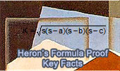 Heron's proof, Key Facts