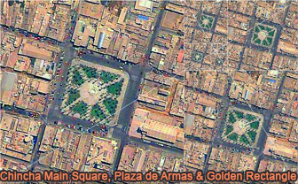 Chincha Alta Main Square, Plaza de Armas, Peru, Golden Rectangles