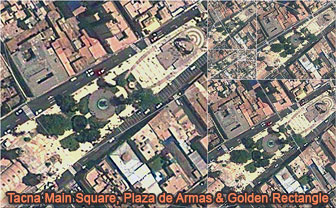 Tacna Main Square, Plaza de Armas, Peru, Golden Rectangles