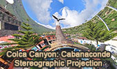 Colca Canyon, Cruz del Condor Stereographic projection