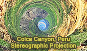 Colca Canyon, Stereographic projection