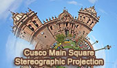 Stereographic Projection of Cusco's main square