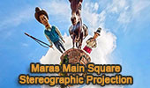 Maras Main Square, Stereographic Projection 3, Cuzco