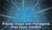 Fractal Image with pentagons. iPad Apps: fractBG