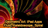 iPad Apps: Squares, Fluid Animation, Navier-Stokes equations, Kaleidoscope, Deform around Spiral