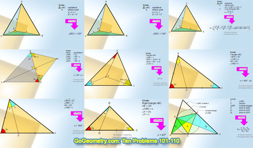 Ten Geometry problems 101-110