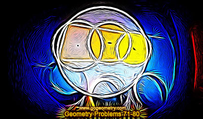 Geometry Problem 71-80, Intersecting Circles, Cyclic quadrilateral, Secant line