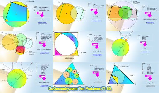 Ten Geometry problems 71-80