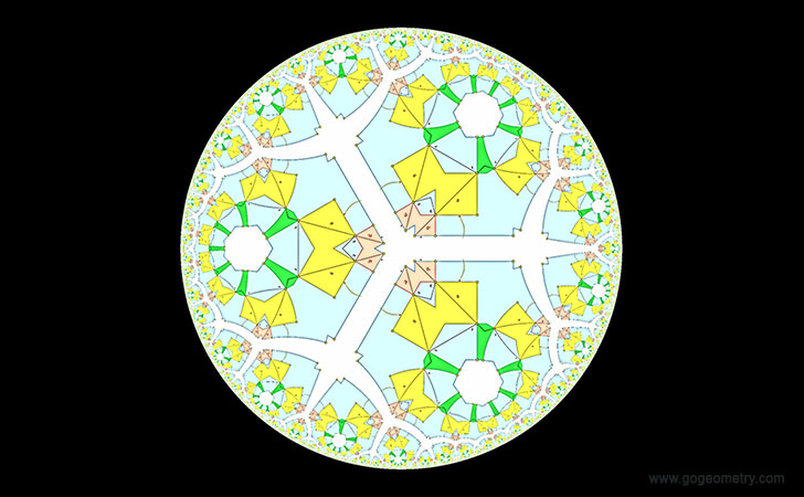 Hyperbolic Kaleidoscope: Geometry Problem Art 1338