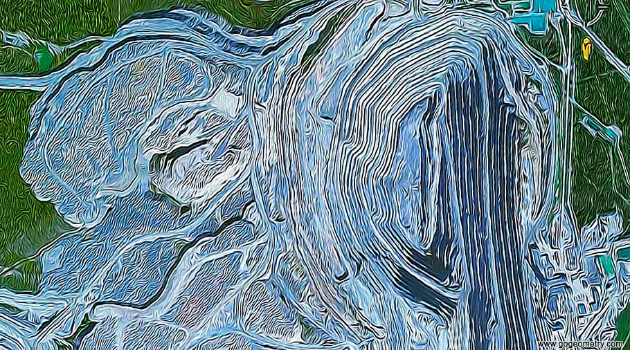 Aitik Open Pit Copper Mine, Gällivare, Sweden, Open Pit Mining Art