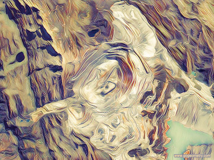 Antamina Copper Mine, Huari, Ancash, Peru, Open Pit Mining Art