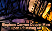 Open Pit Art, Bingham Canyon Copper Mine, Salt Lake County, Utah