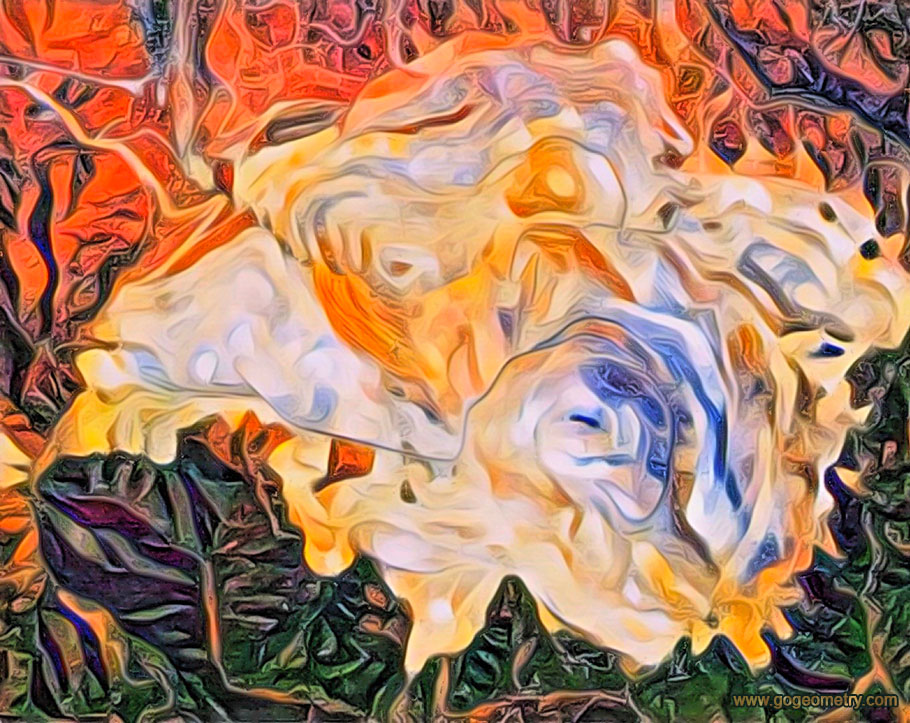 Bingham Canyon Copper Mine, Salt Lake County, Utah, Open Pit Mining Generative Art