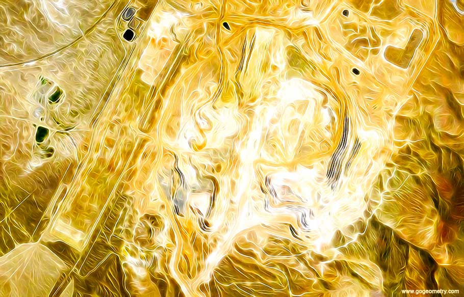 Hycroft Gold Mine, Sulfur Mining District, Nevada, Open Pit Mining Art Hycroft Gold Mine, Sulfur Mining District, Nevada, Open Pit Mining Art