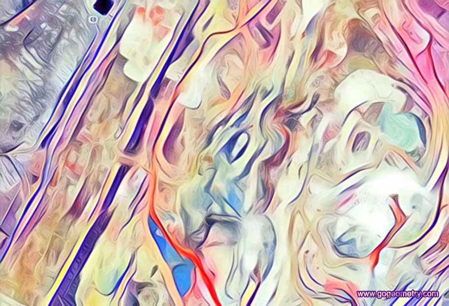 Generative Art 1: Open Pit Hycroft Gold Mine, Open Pit Mining Generative Art