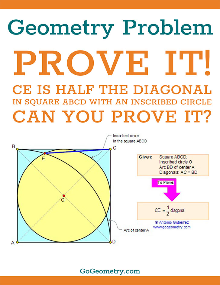 Flyer of Problem 62 using iPad Apps,  Quadrilateral, Diagonal, Parallel, Proof
