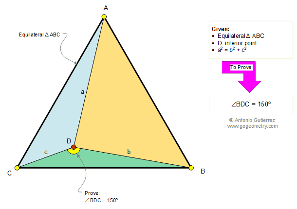Equilateral triangle, Pythagoras. Elearning