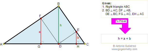 Elearn 218: Right triangle, altitude