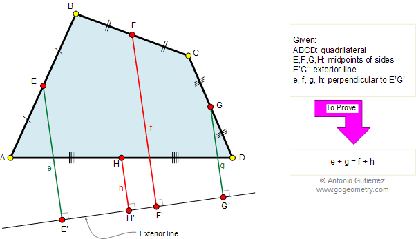 Quadrilateral, Midpoints, Perpendicular lines