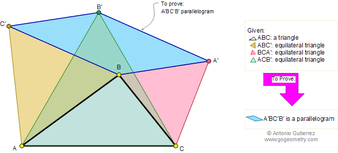 Elearn 242: Triangle with equilateral triangles